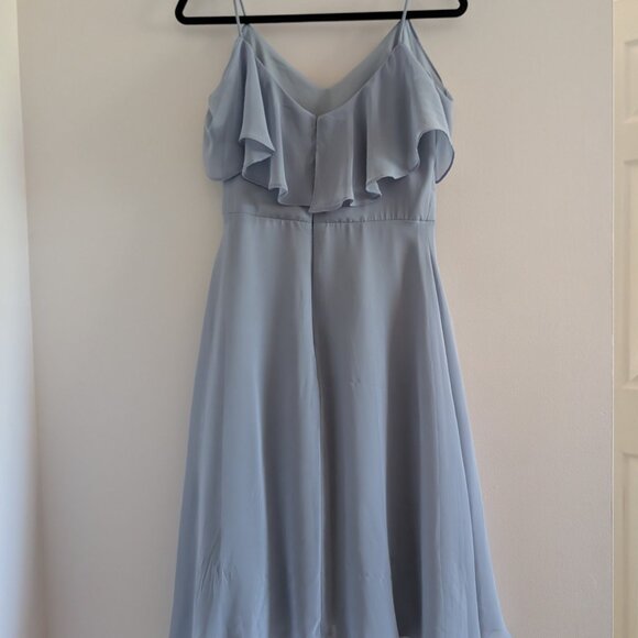 Dusty Blue chiffon dress - Picture 6 of 12